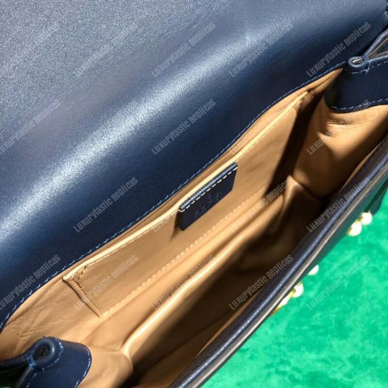 G*u*i broadway leather mini bag navy blue