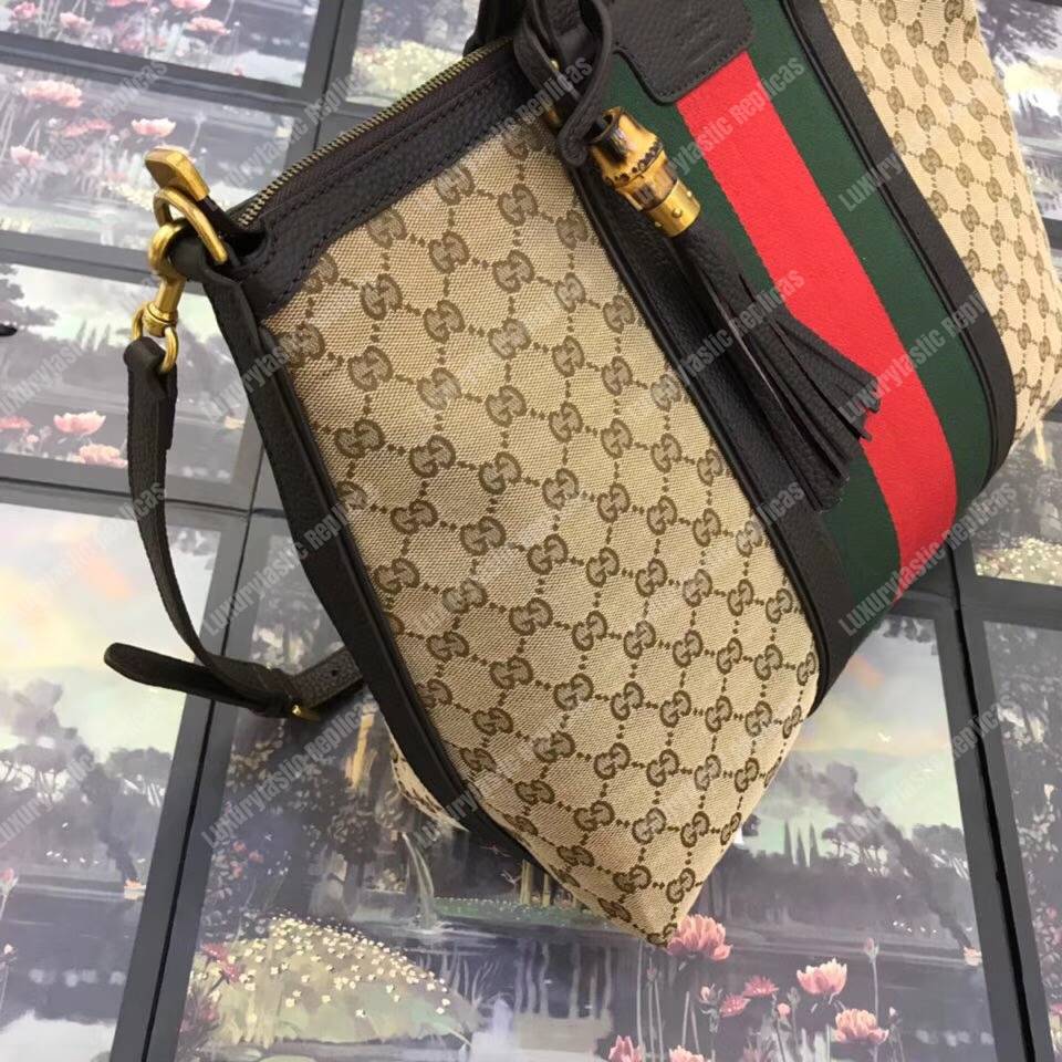 G*u*i rania convertible top handle bag web gg canvas medium