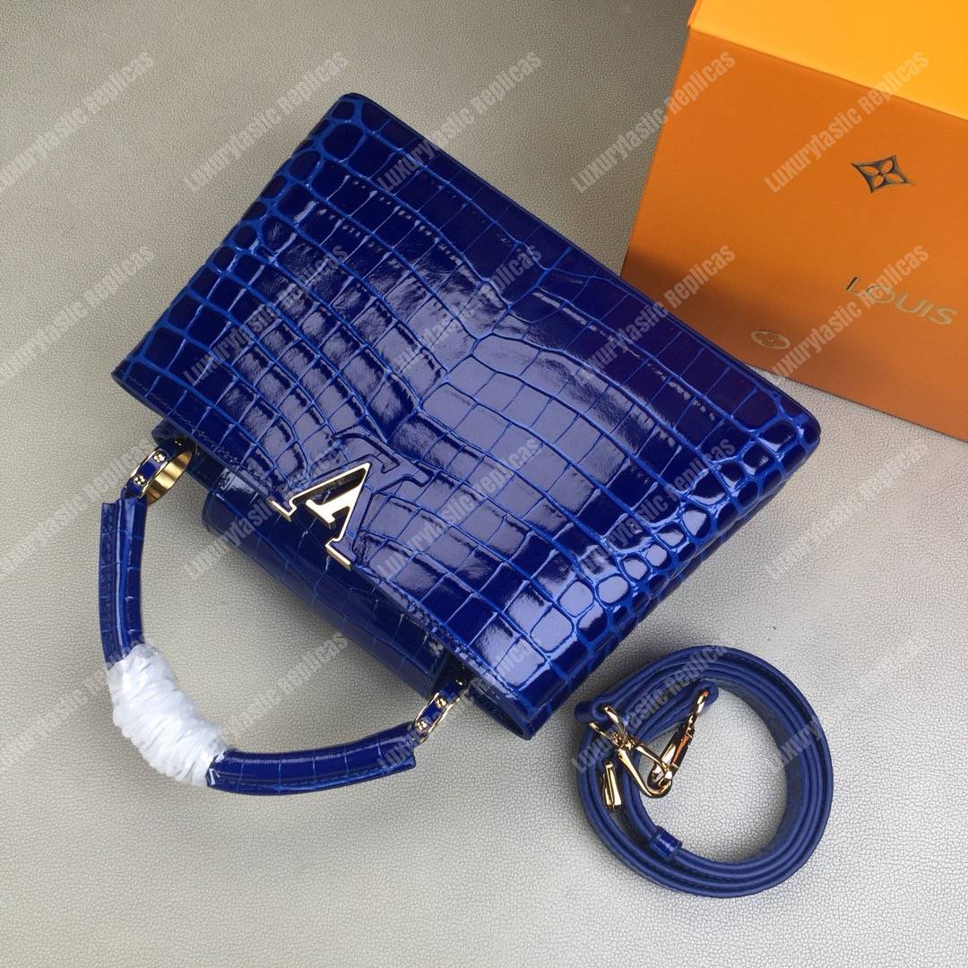 LV Capucines BB Crocodilien Brillant Saphir