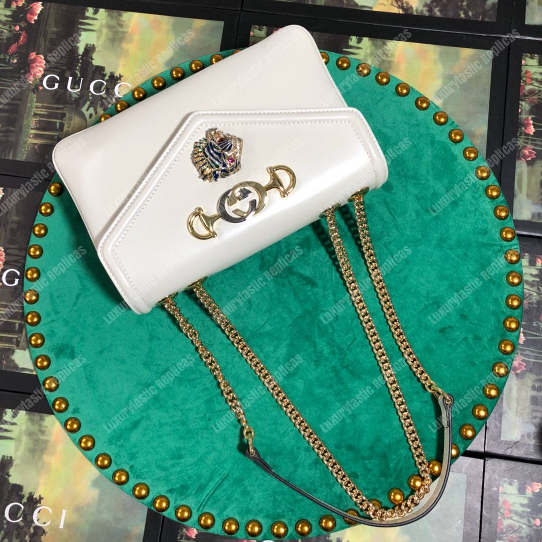 G*u*i rajah medium shoulder bag white