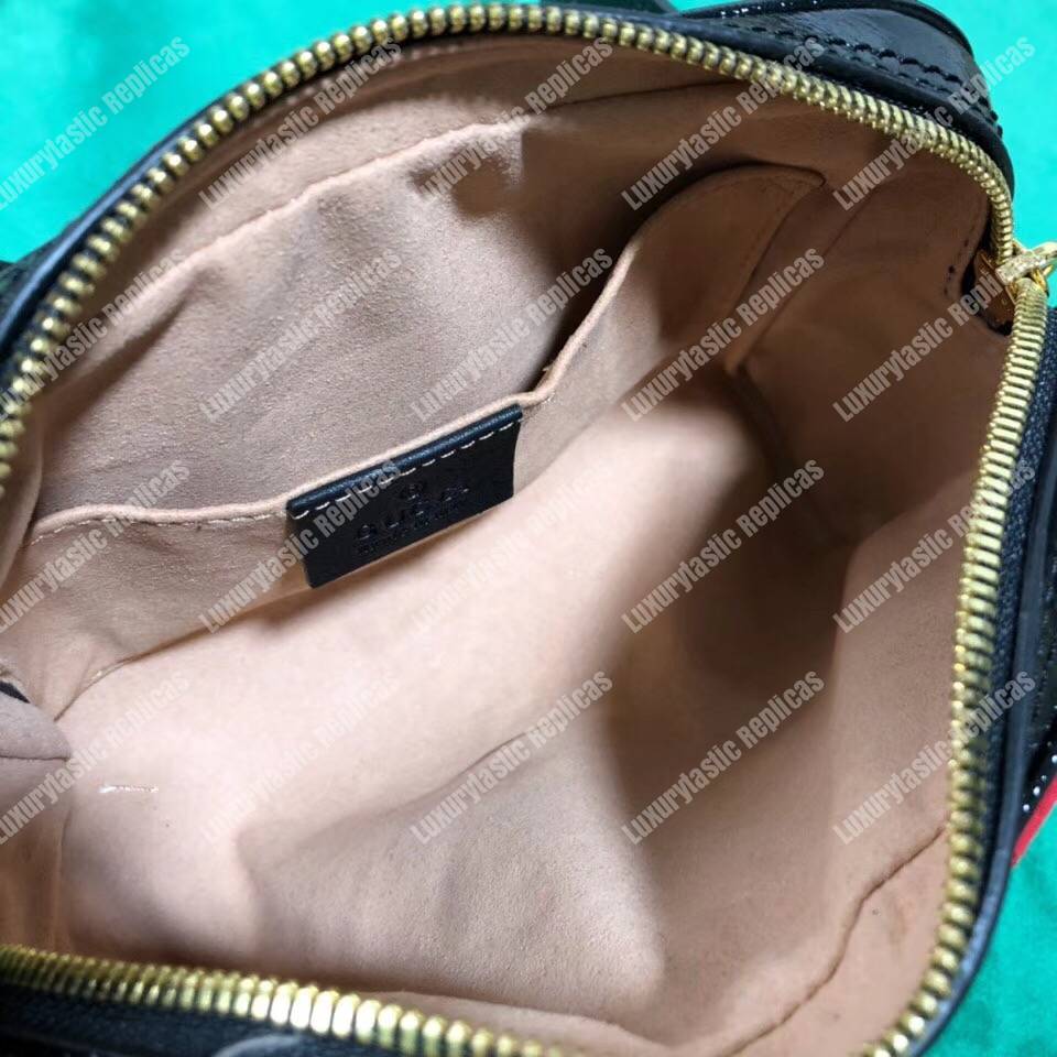 G*u*i ophidia suede small belt bag red