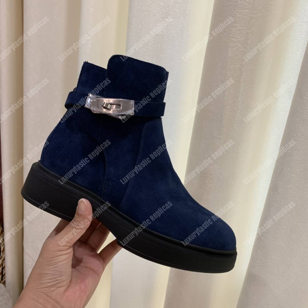 H**mes veo ankle boot blue