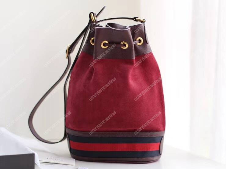 G*u*i ophidia bucket bag maroon
