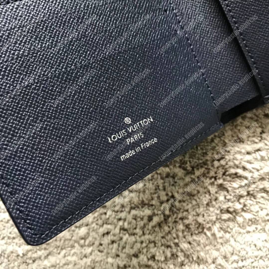 LV Multiple Wallet Epi Leather Bleu Azur Initial