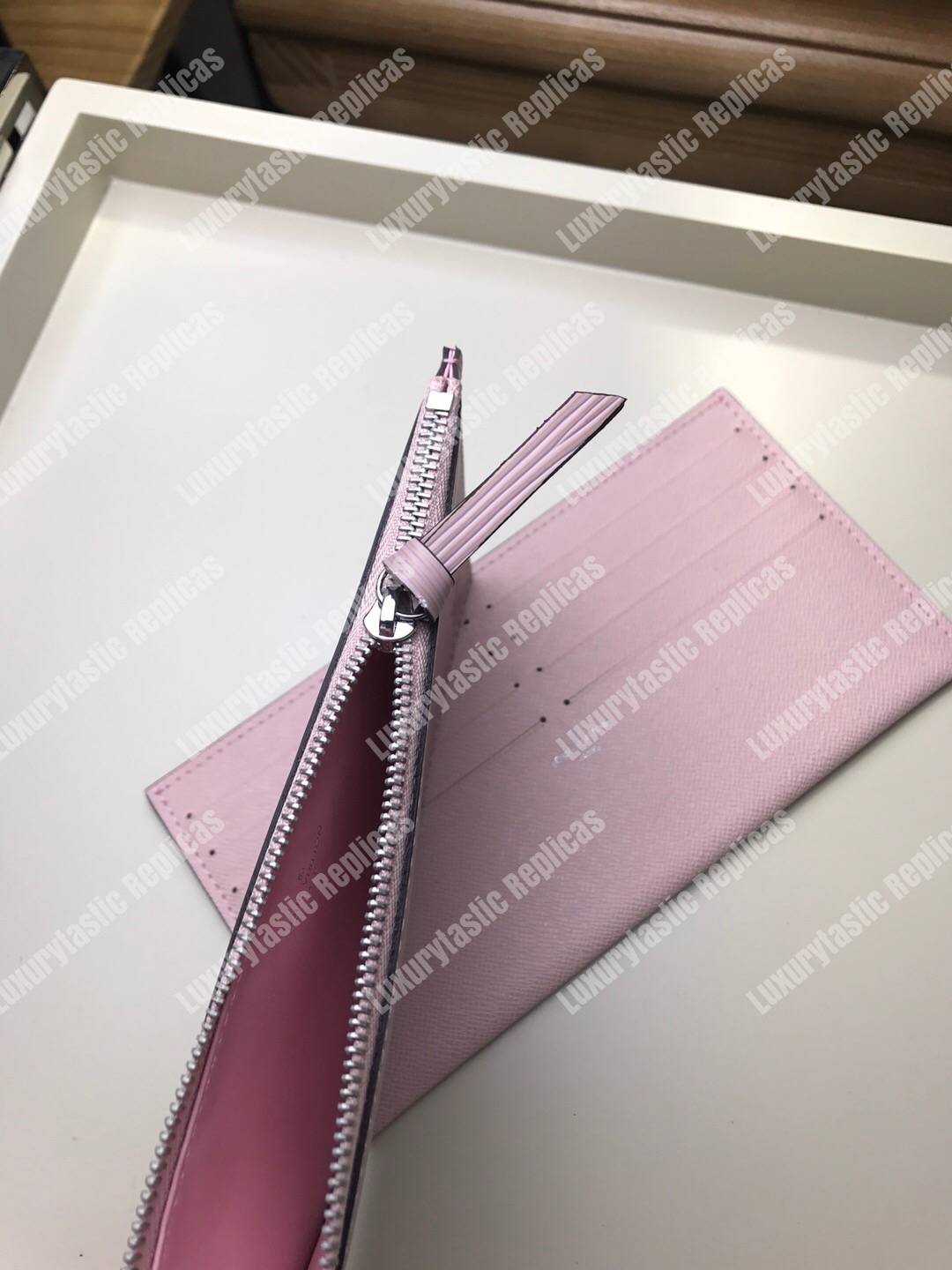 LV Pochette Felicie Epi Leather Rose Ballerine