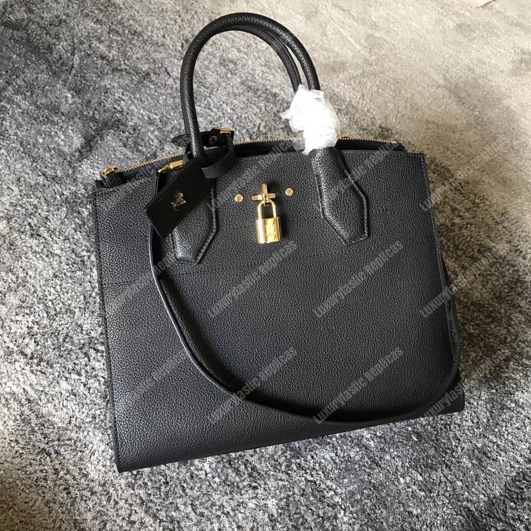 LV City Steamer MM Taurillon Leather