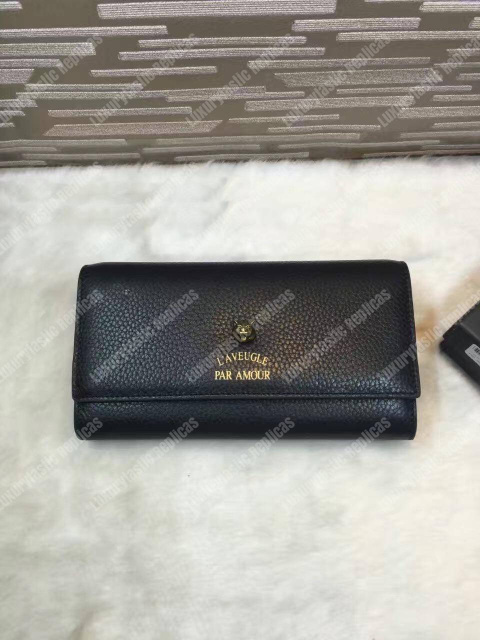 G*u*i animalier continental wallet black