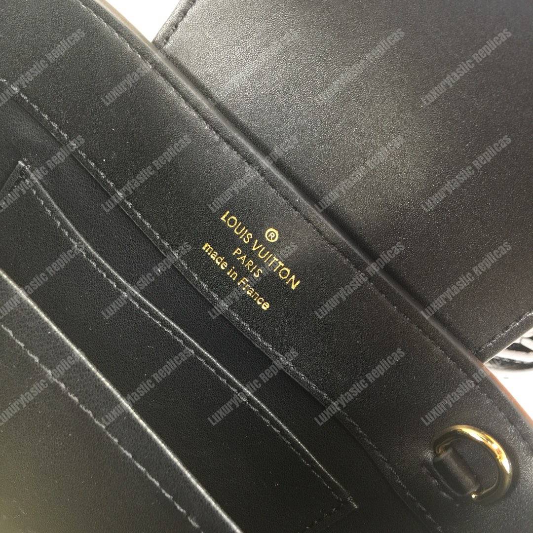 LV Capucines Mini Crocodilien Brillant Noir