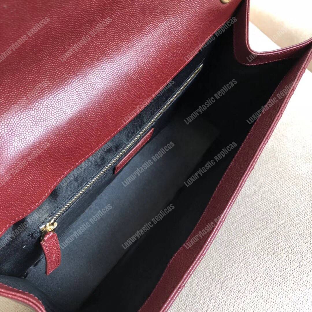 Saint Laurent Large Envelope Chain Bag Dark Red