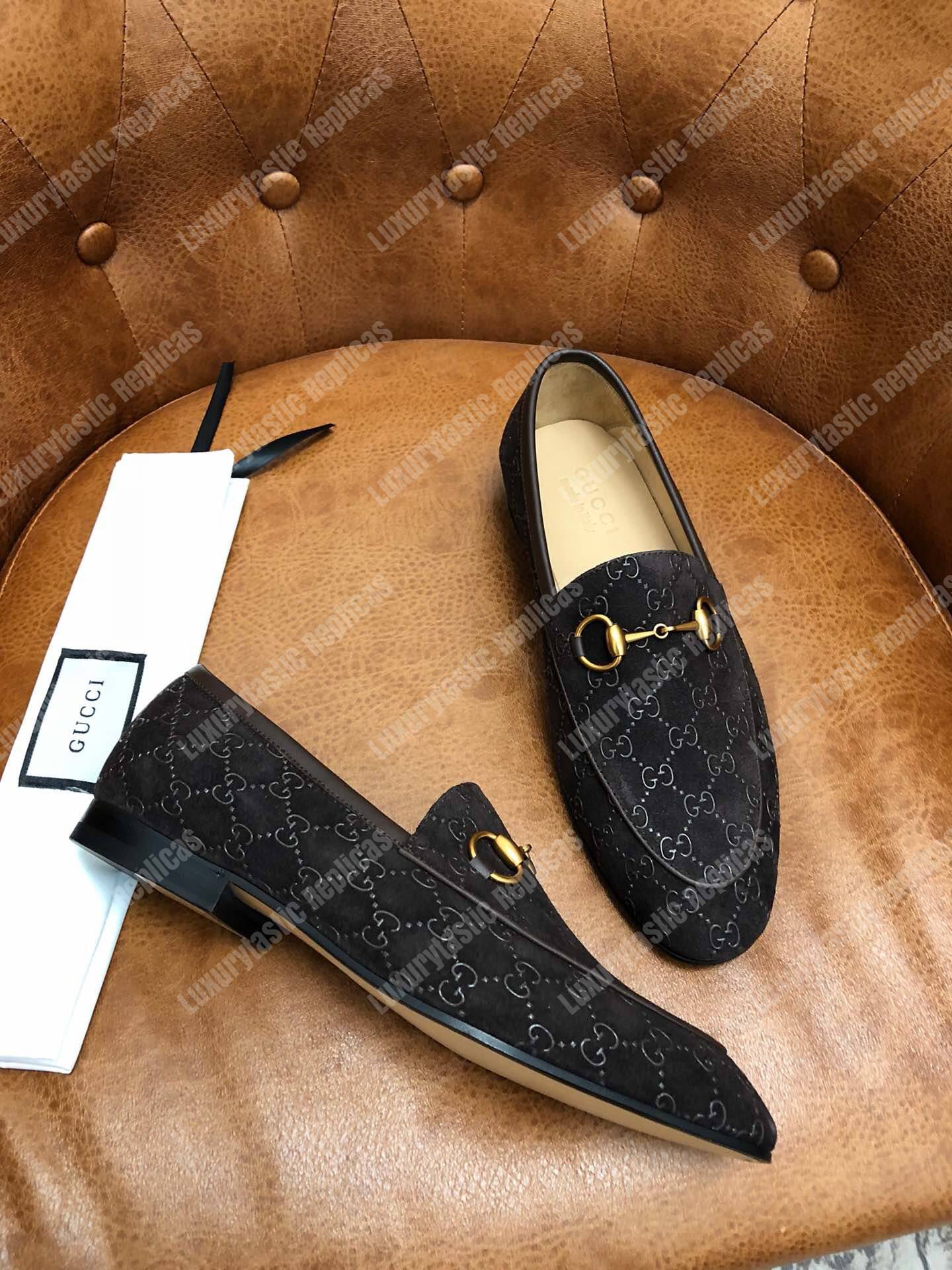 G*u*i jordaan gg velvet loafer brown