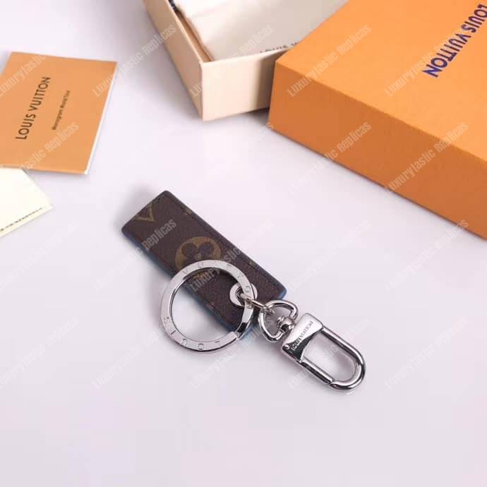 LV Epi Mix Bag Charm and Key Holder Blue