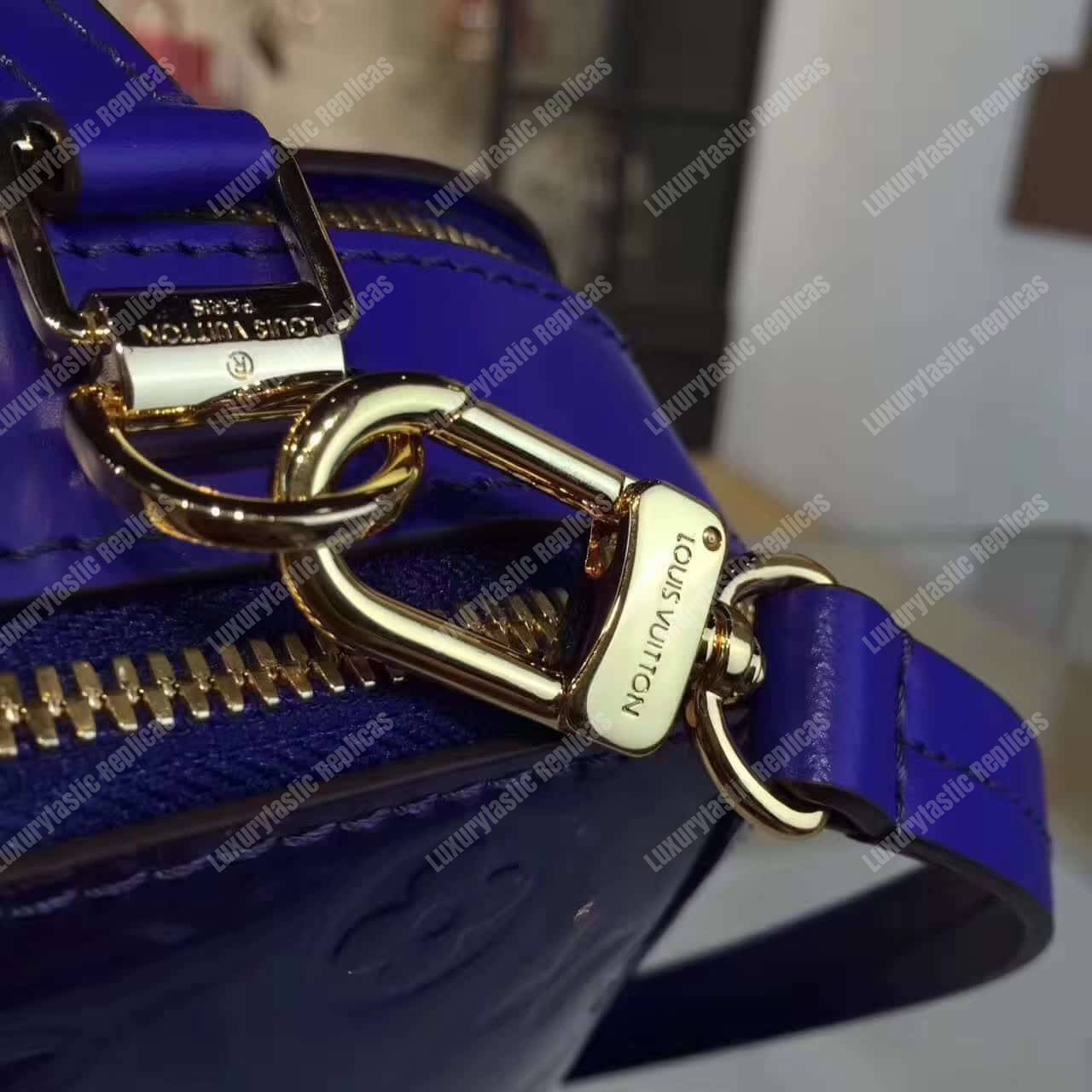 LV Melrose Monogram Vernis Blue