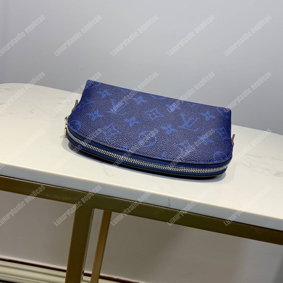 LV Cosmetic Pouch PM Monogram Blue