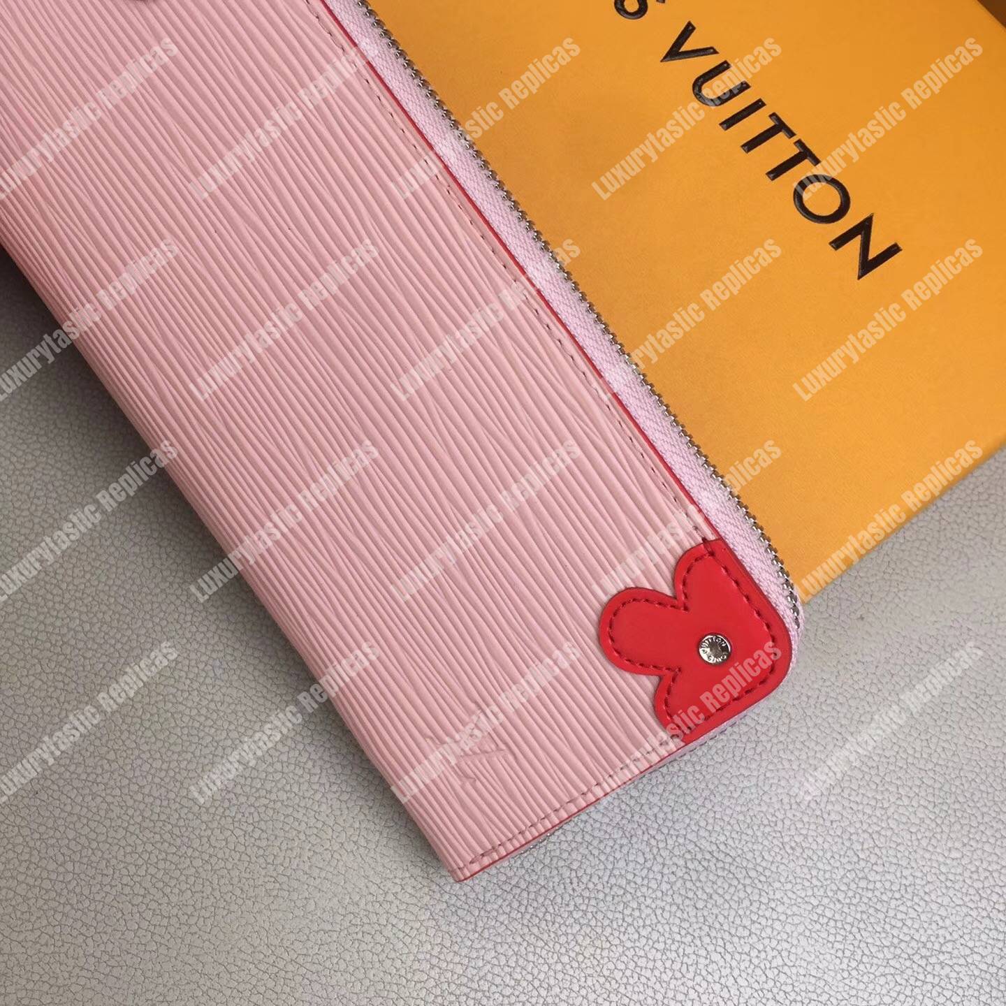 LV Clemence Wallet Rose Ballerine Coquelicot