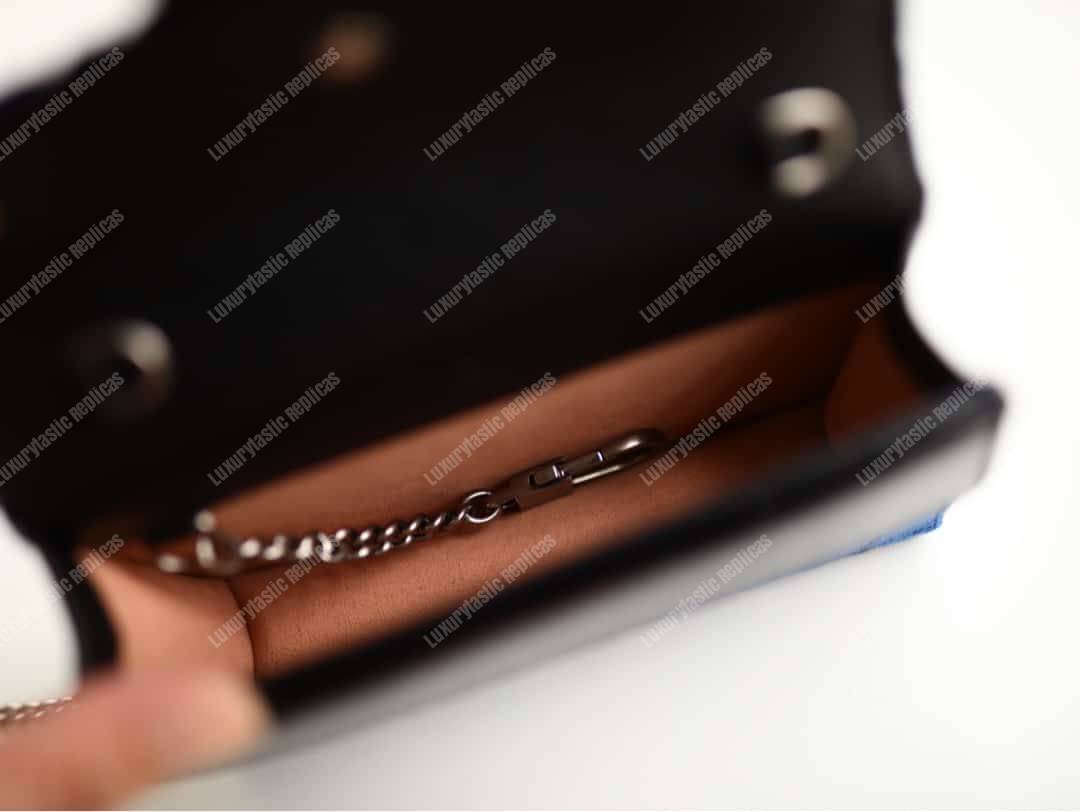 G*u*i dionysus gg velvet super mini bag blue