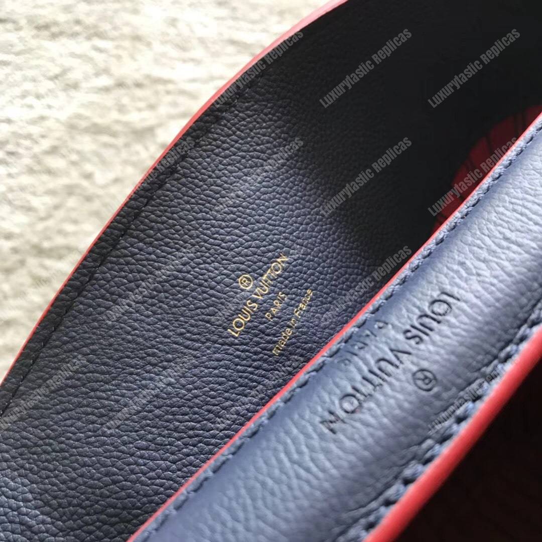 LV Melie Designer Monogram Leather Marine Rouge
