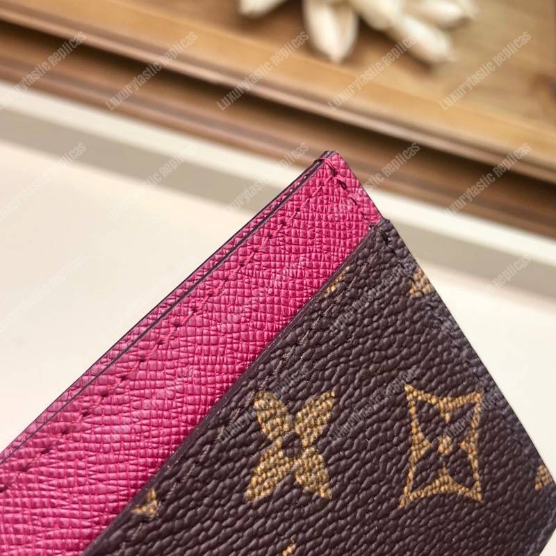 LV Card Holder Monogram Fuchsia