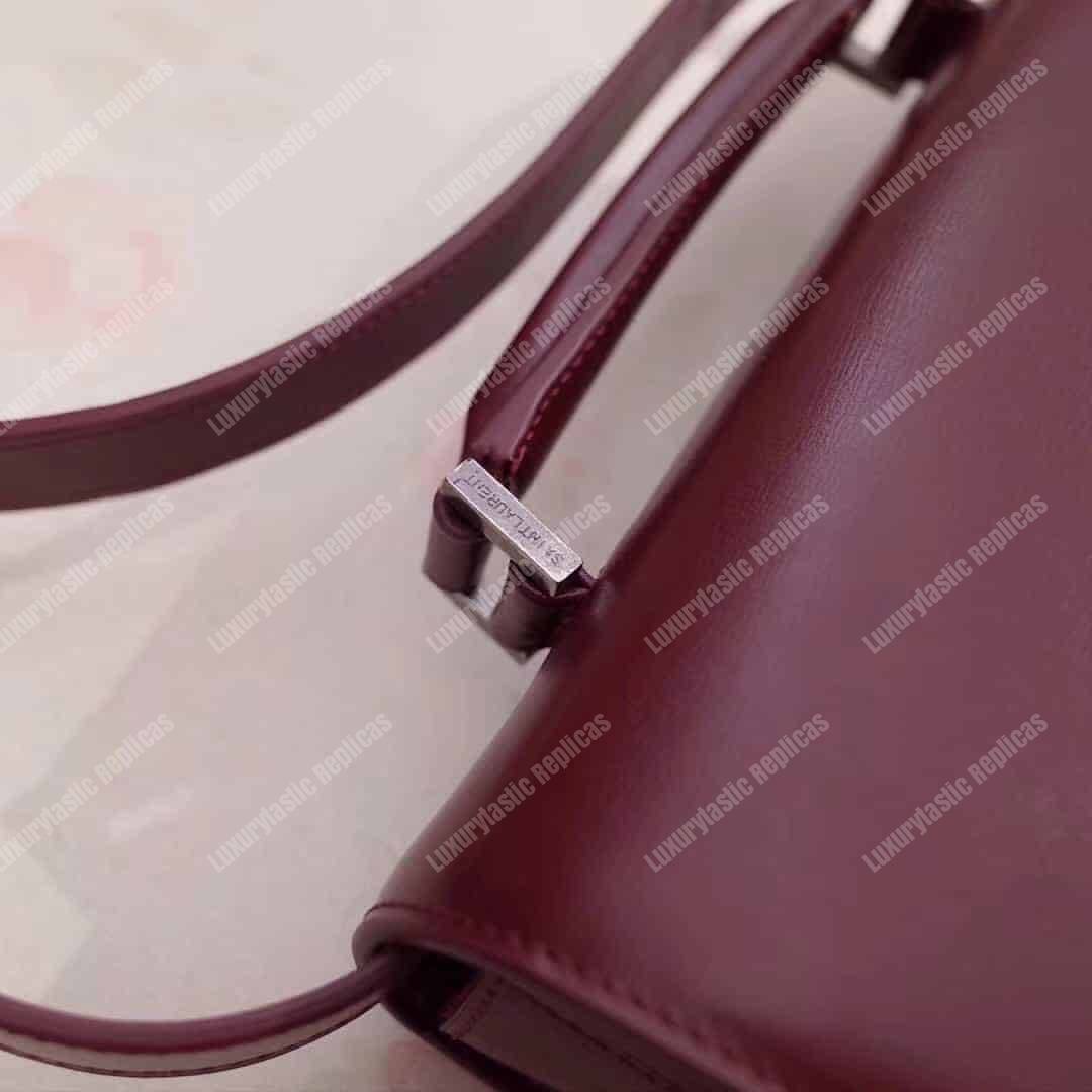 Saint Laurent Medium Bellechasse Dark Red Leather