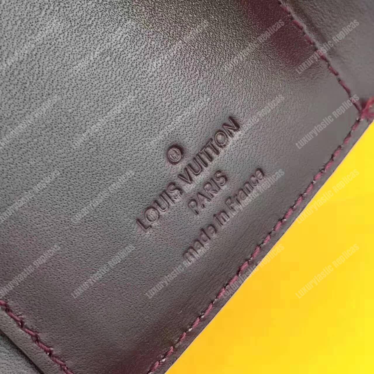 LV Victorie Wallet Monogram Vernis Leather Amarante