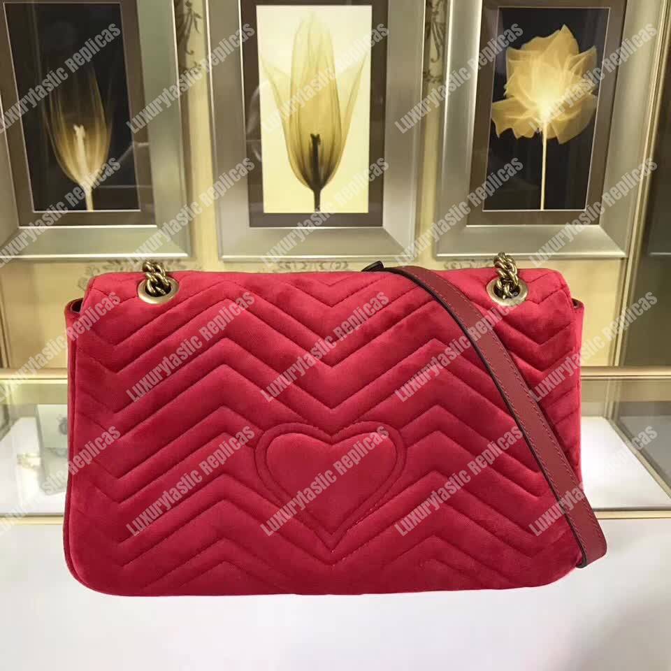 G*u*i gg marmont medium velvet bag angry cat