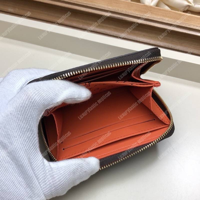 LV Zippy Coin Purse Catogram Dogs and Cats Brown Orange