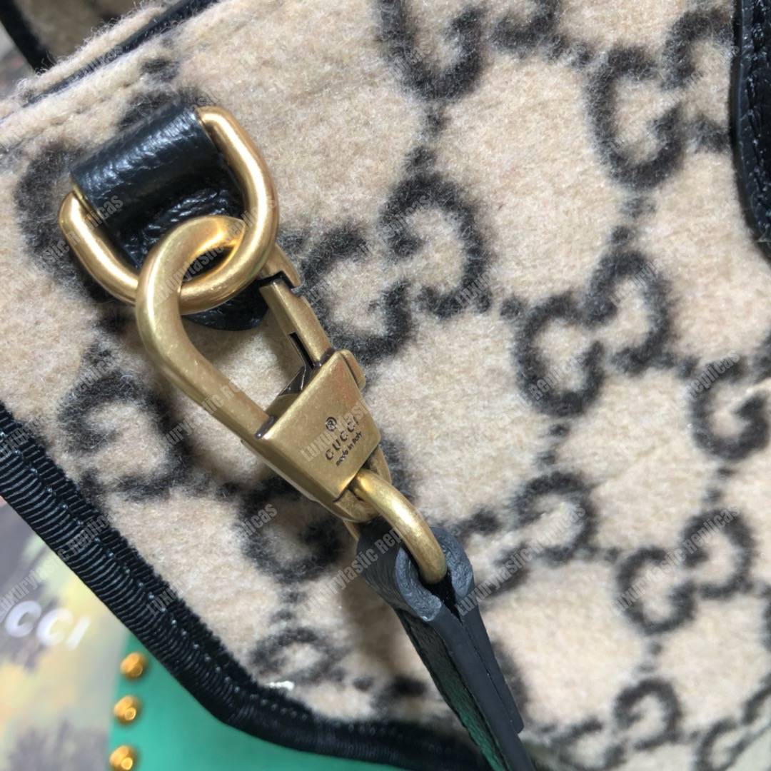 G*u*i gg wool tote beige/ebony