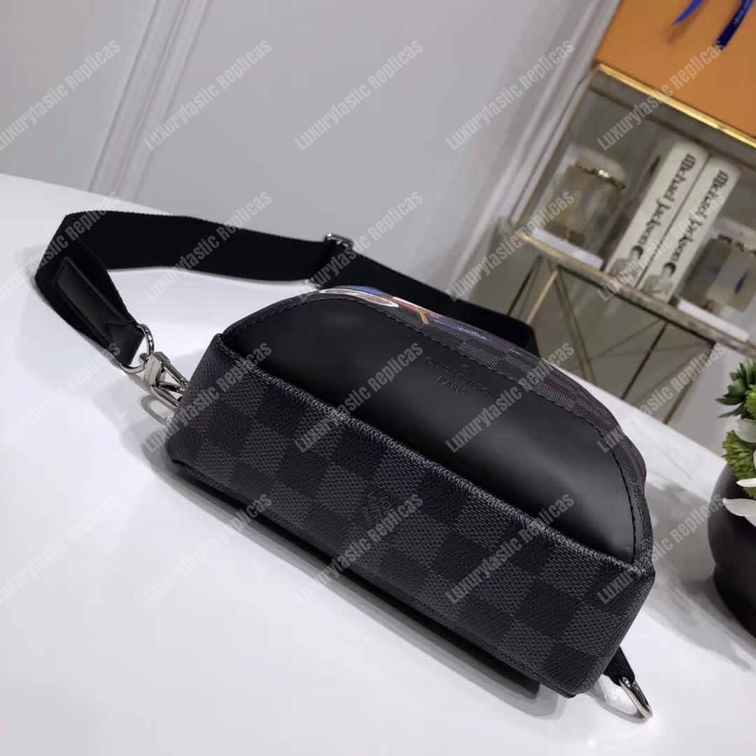 LV Avenue Sling Bag World Tour Damier Graphite