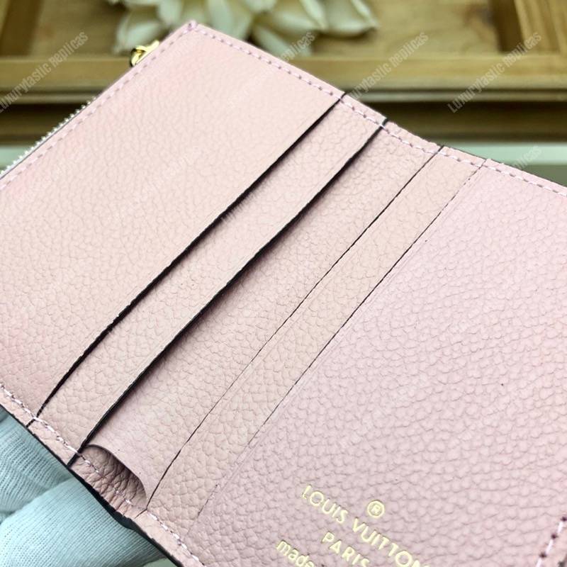 LV Zoé Wallet Monogram Empreinte Rose Poudre