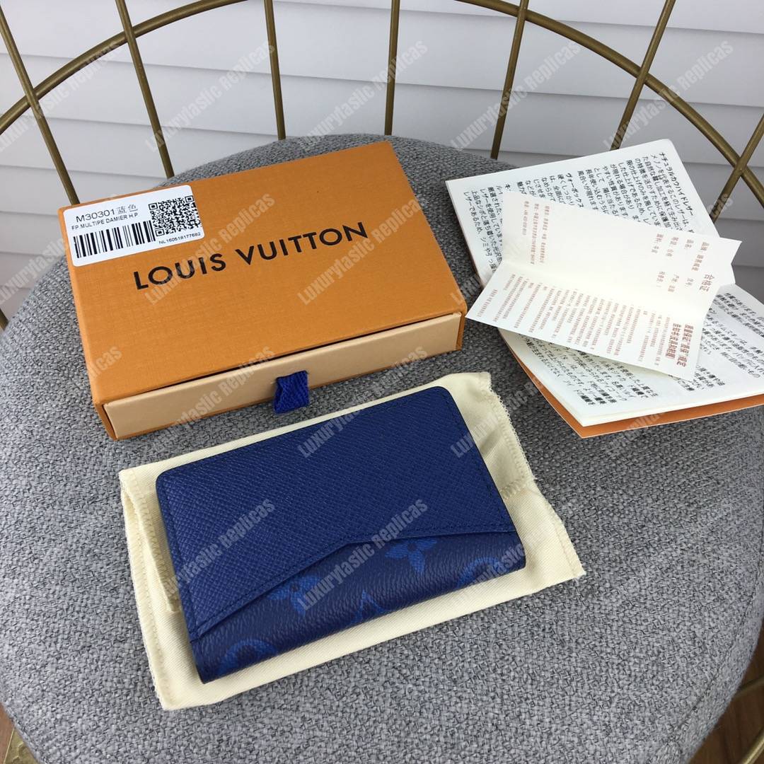LV Pocket Organiser Taiga Monogram Cobalt