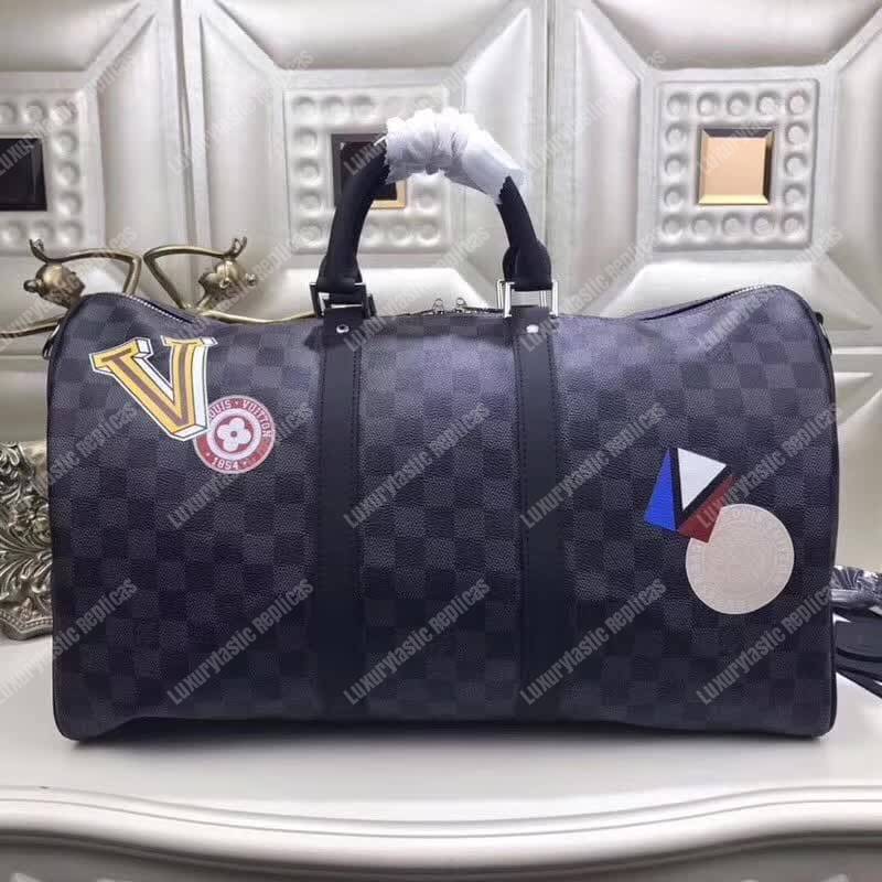 LV Keepall Bandouliere 45 Bag Damier Graphite Canvas LV League