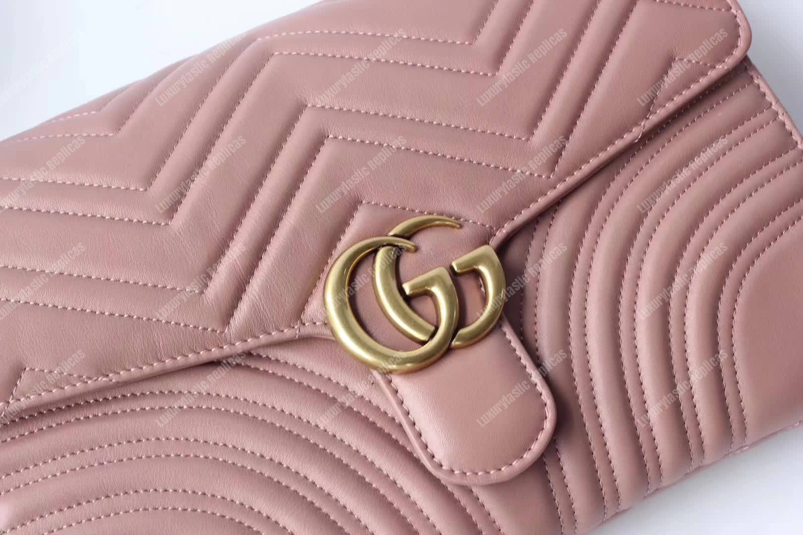 G*u*i gg marmont clutch dusty pink