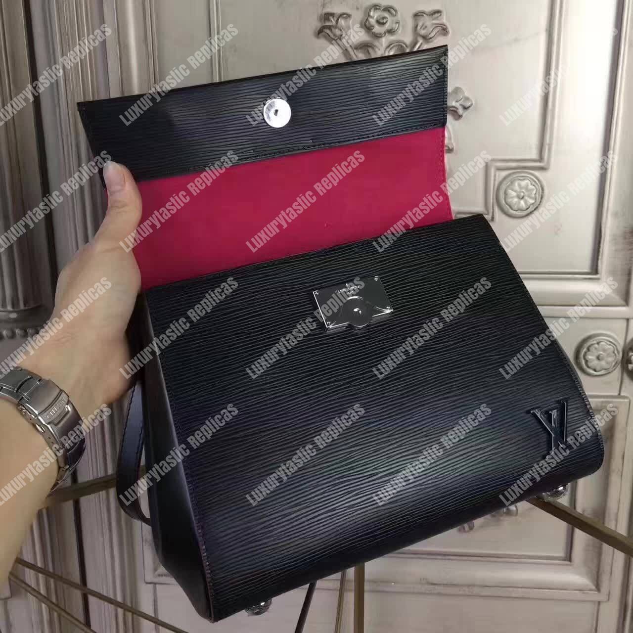 LV Cluny BB Bag Epi Leather Noir Rose