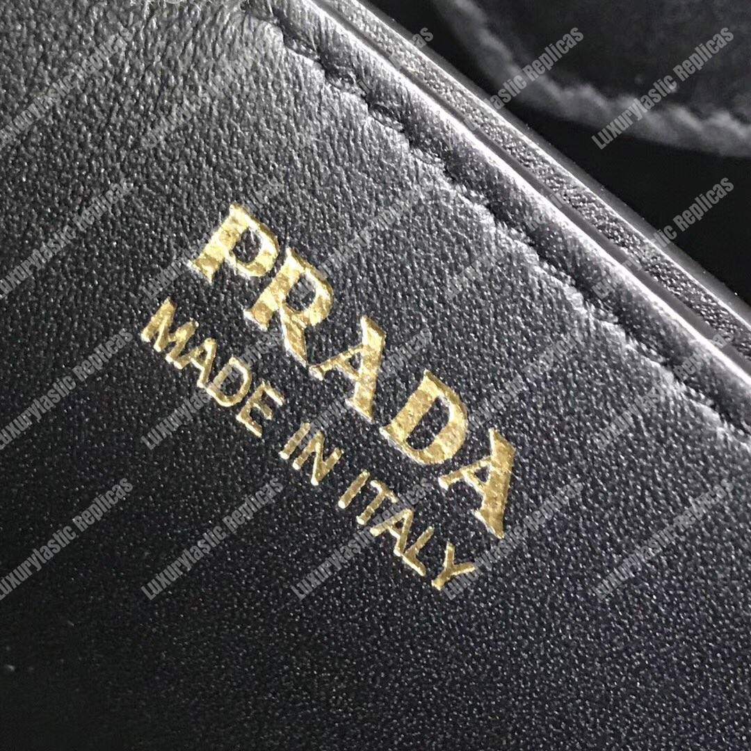 Pra*a panier medium straw bag black