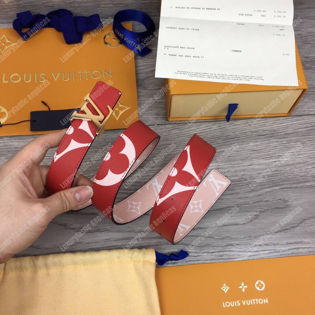 LV Iconic 30mm Reversible Belt Rouge