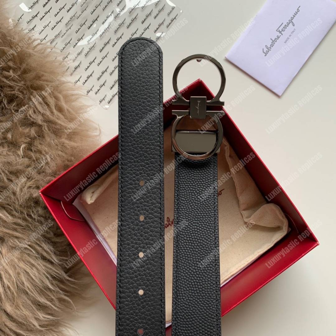 Salvatore Ferragamo Adjustable and Reversible Gancini Belt