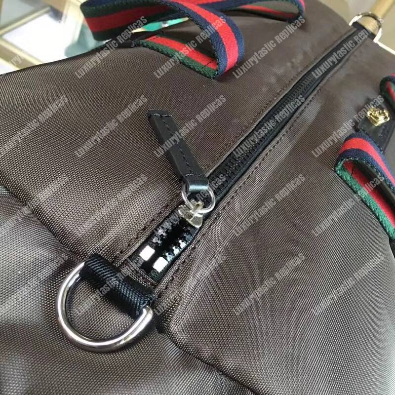 G*u*i technical canvas duffle brown