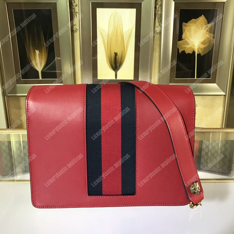 G*u*i gg marmont stylish striped canvas bag red