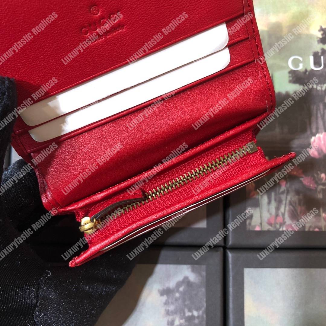 G*u*i gg marmont card case wallet red
