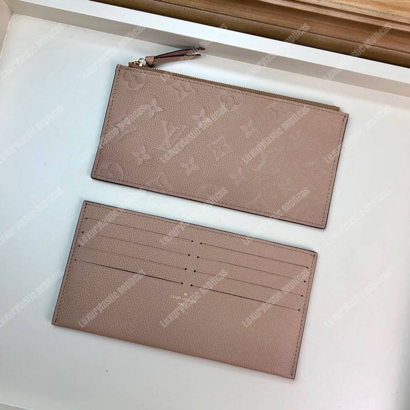 LV Pochette Felicie Monogram Empreinte Leather Papyrus
