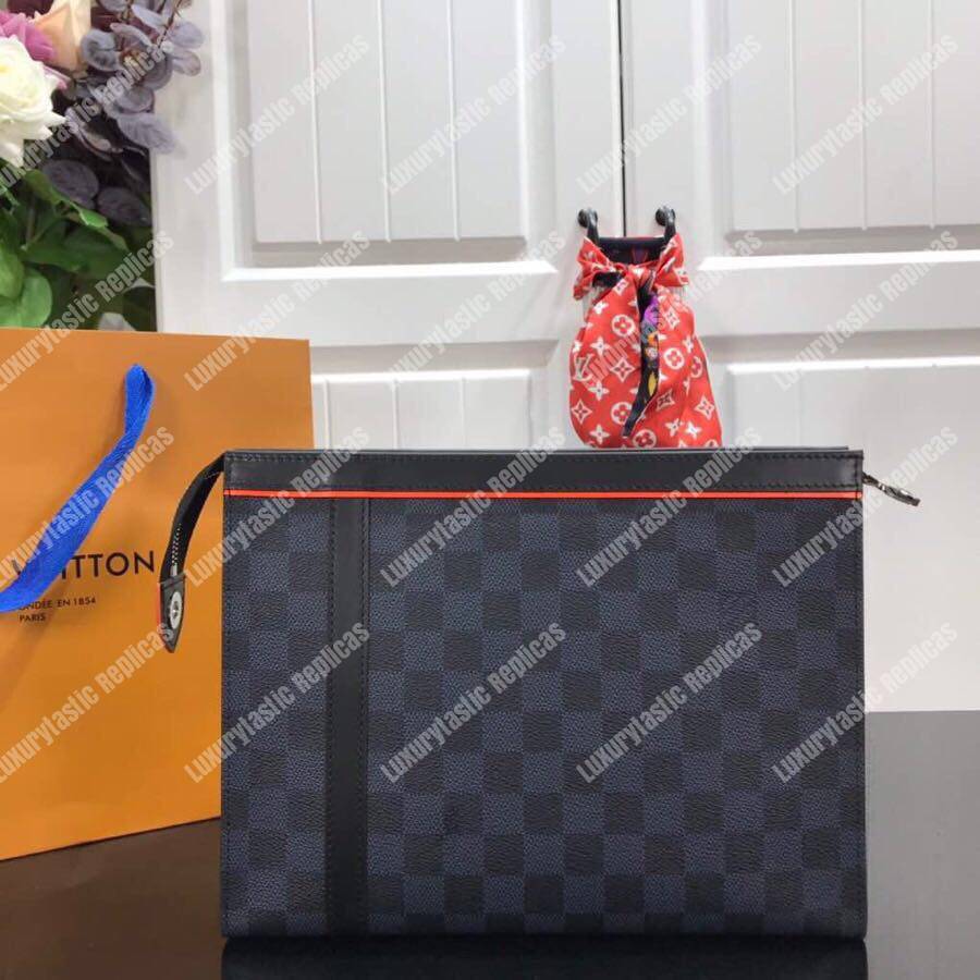 LV Pochette Voyage MM Damier Cobalt Canvas Race