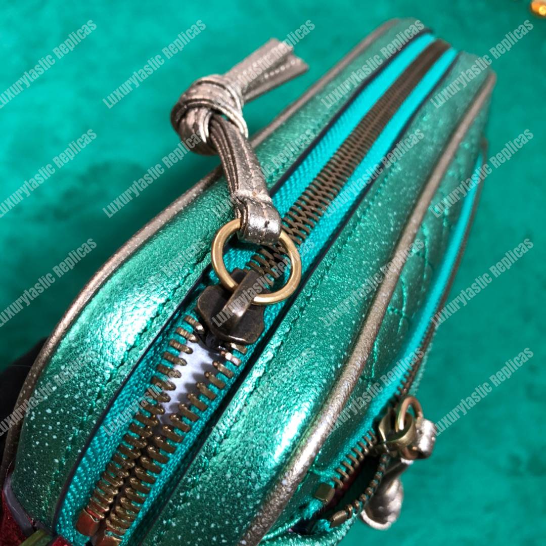 G*u*i zumi clutch metallic red/green