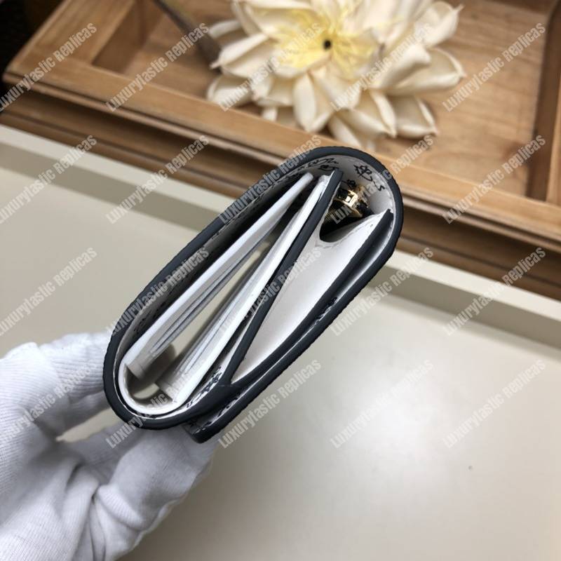 LV Twist Compact Wallet Catogram Dogs and Cats Black White