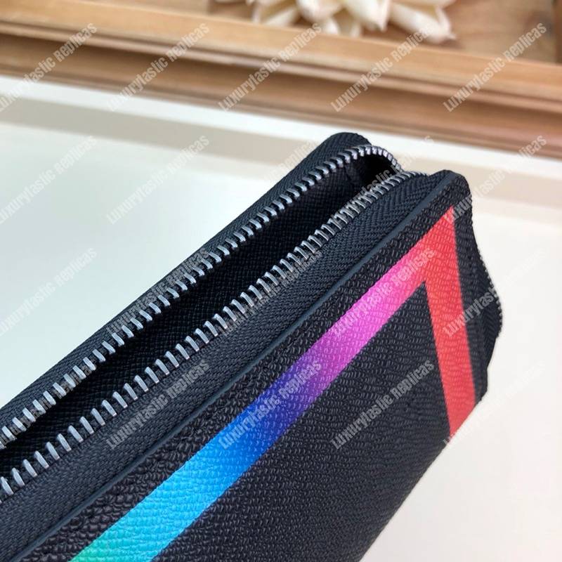 LV Abloh Zippy Vertical Wallet Taiga