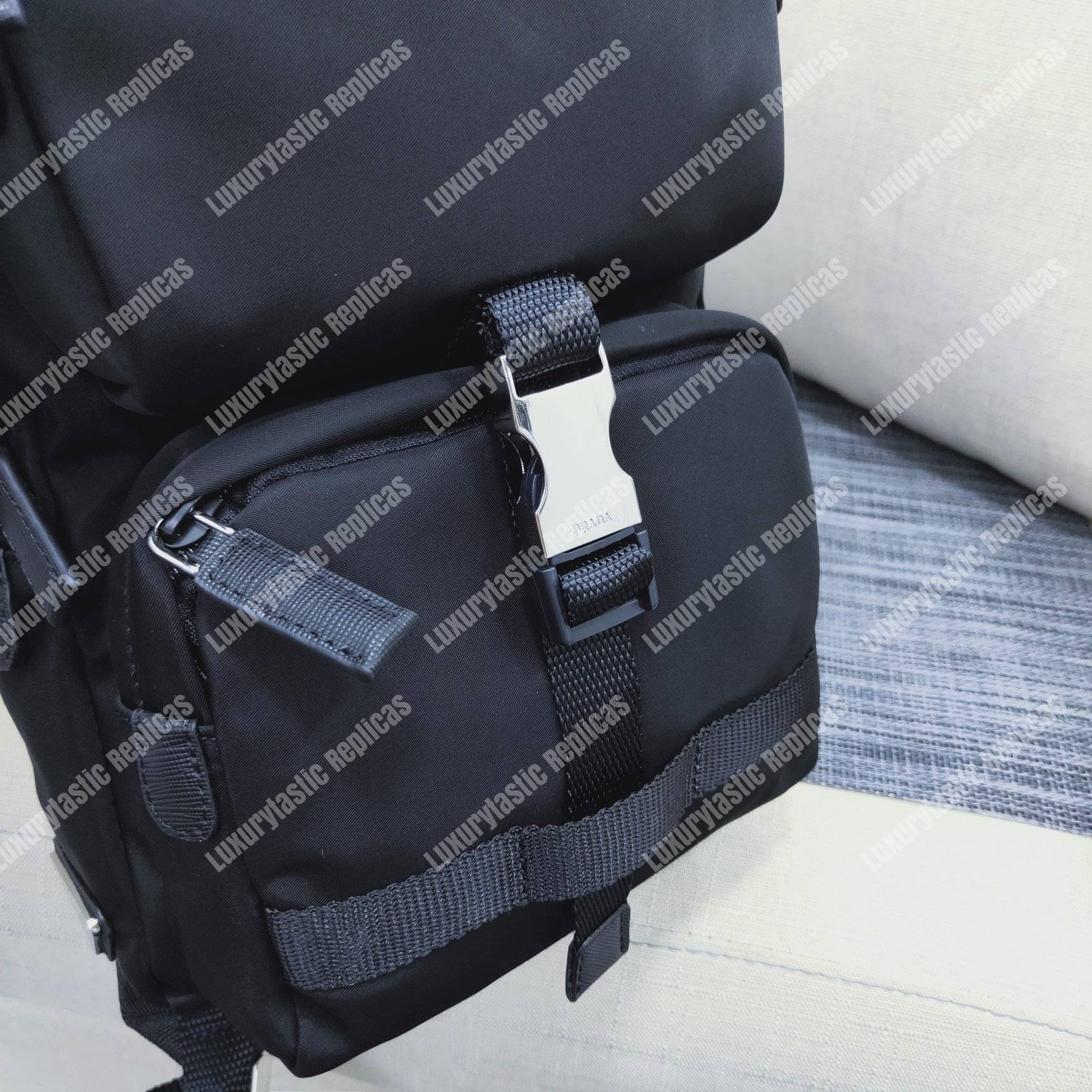 Pra*a fabric backpack black