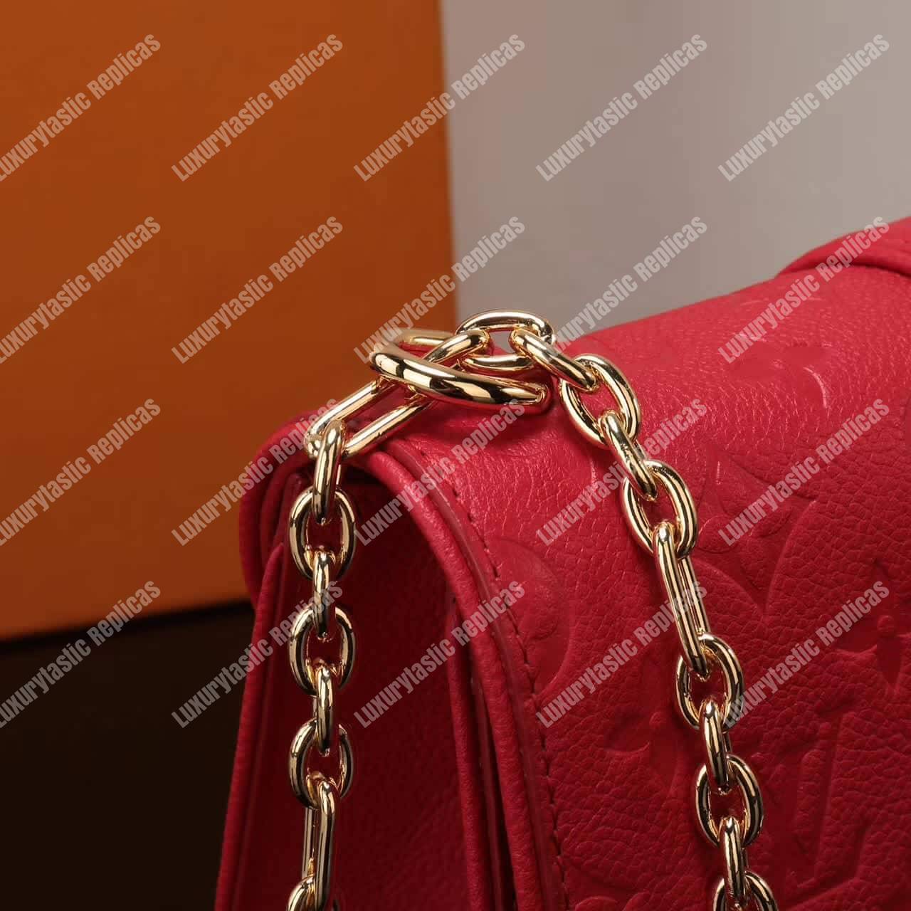 LV Saint Sulpice PM Monogram Empreinte Leather Cerise