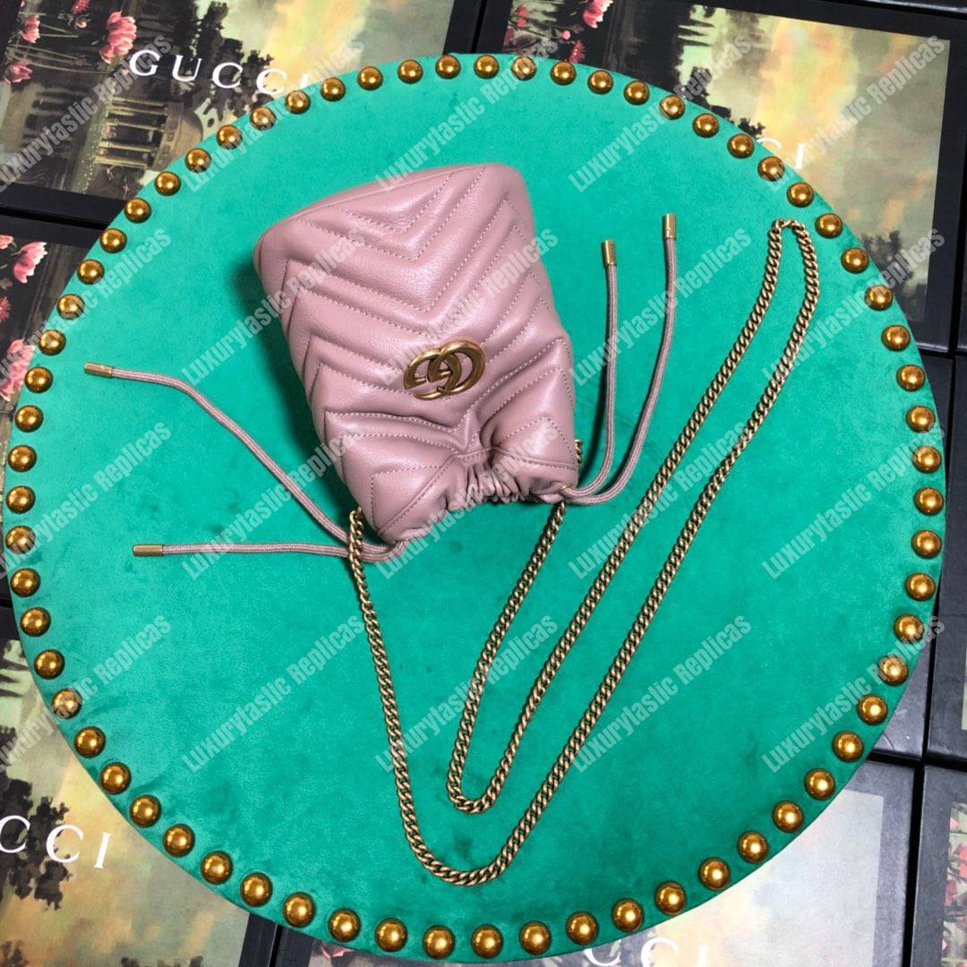 G*u*i gg marmont mini bucket bag grey