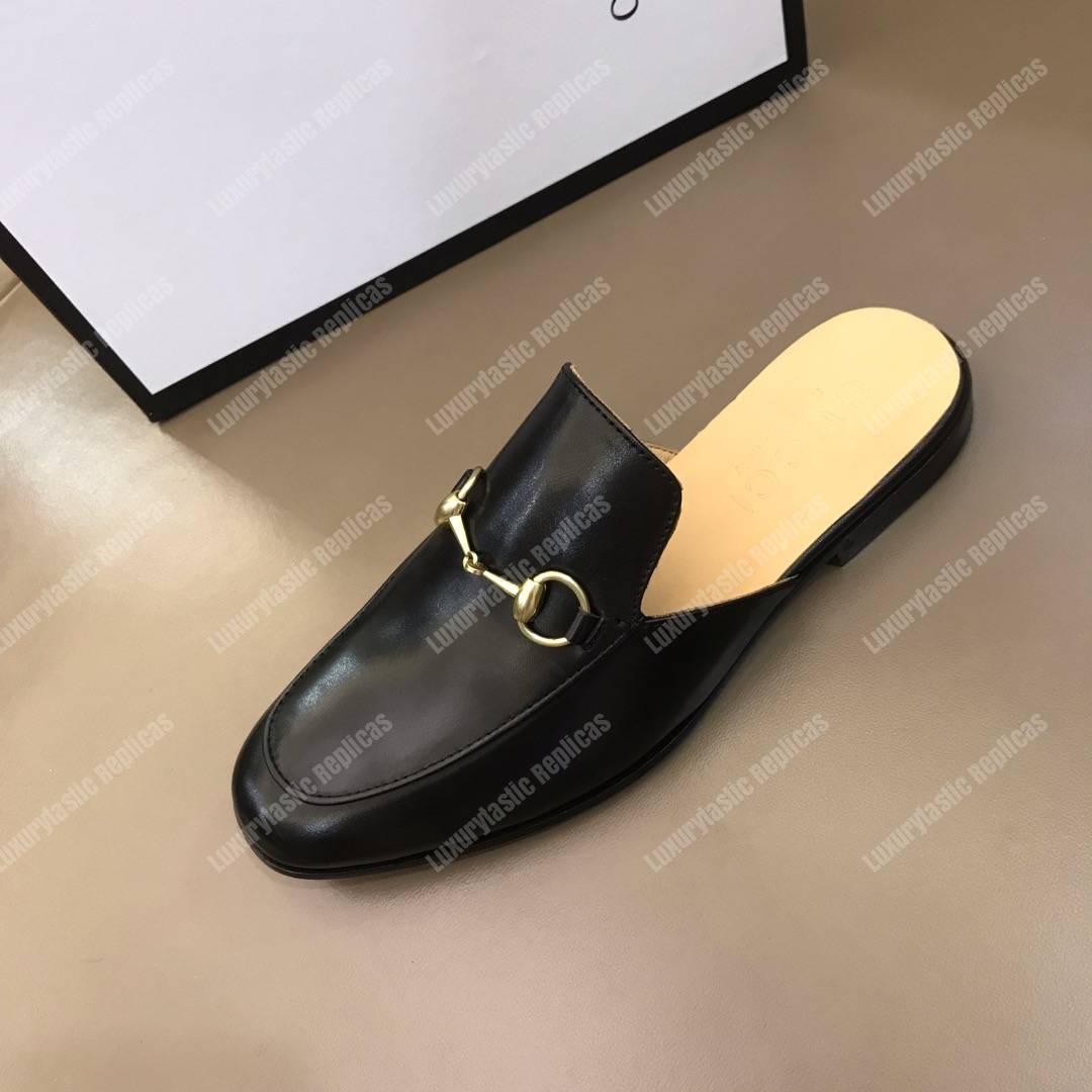 G*u*i princetown leather slipper black