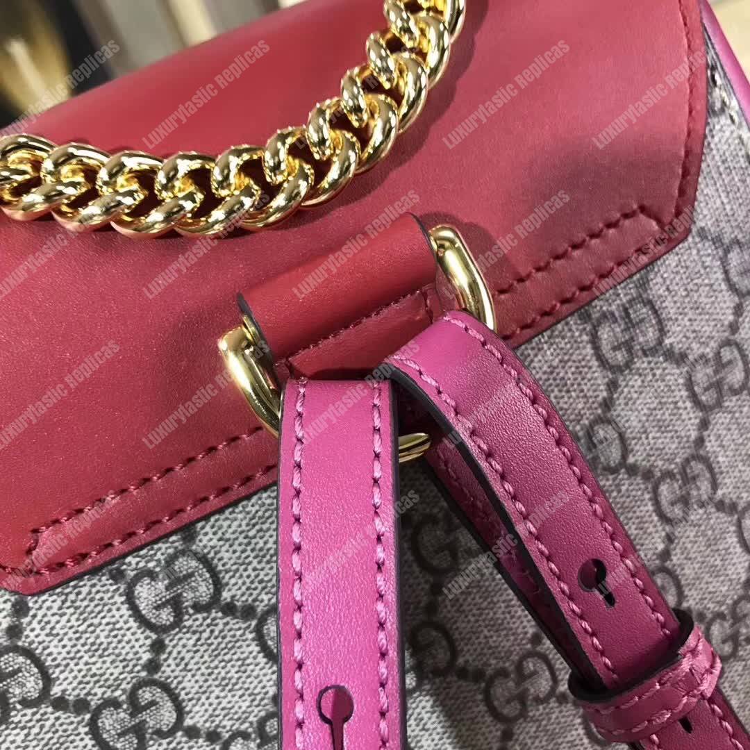 G*u*i padlock gg sup*e backpack red/pink