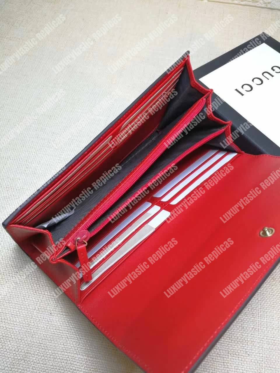 G*u*i gg blooms continental wallet blue