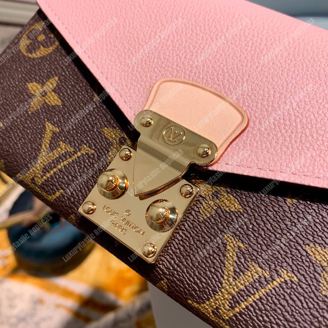LV Pallas Wallet Monogram Canvas Peach